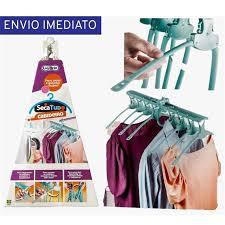 Varal Cabideiro Seca Tudo Desmontável Cabideiro Compacto com 8 Cabides