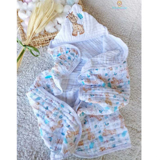 Toalha De Banho Bebe com Capuz 3 Camadas De Fralda a toalha que acompanha o crescimento do...