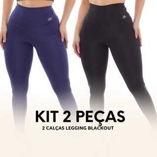 Kit 2 Legging BlacKout Feminina Zero Transparência em Oferta na Shopee