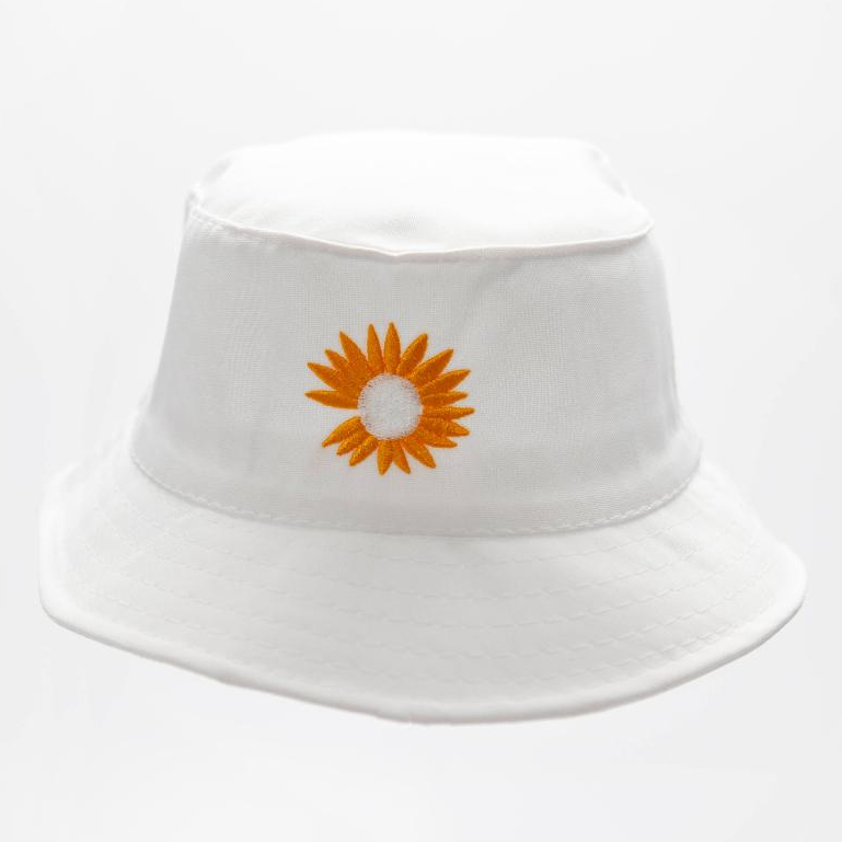 Bone Chapeu Bucket Hat Balde Girassol Margarida Flor Preto Branca Promoção Promoção