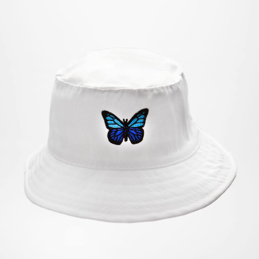Bone Chapeu Bucket Hat Balde Cata Ovo Borboleta Bordada em Oferta na Shopee