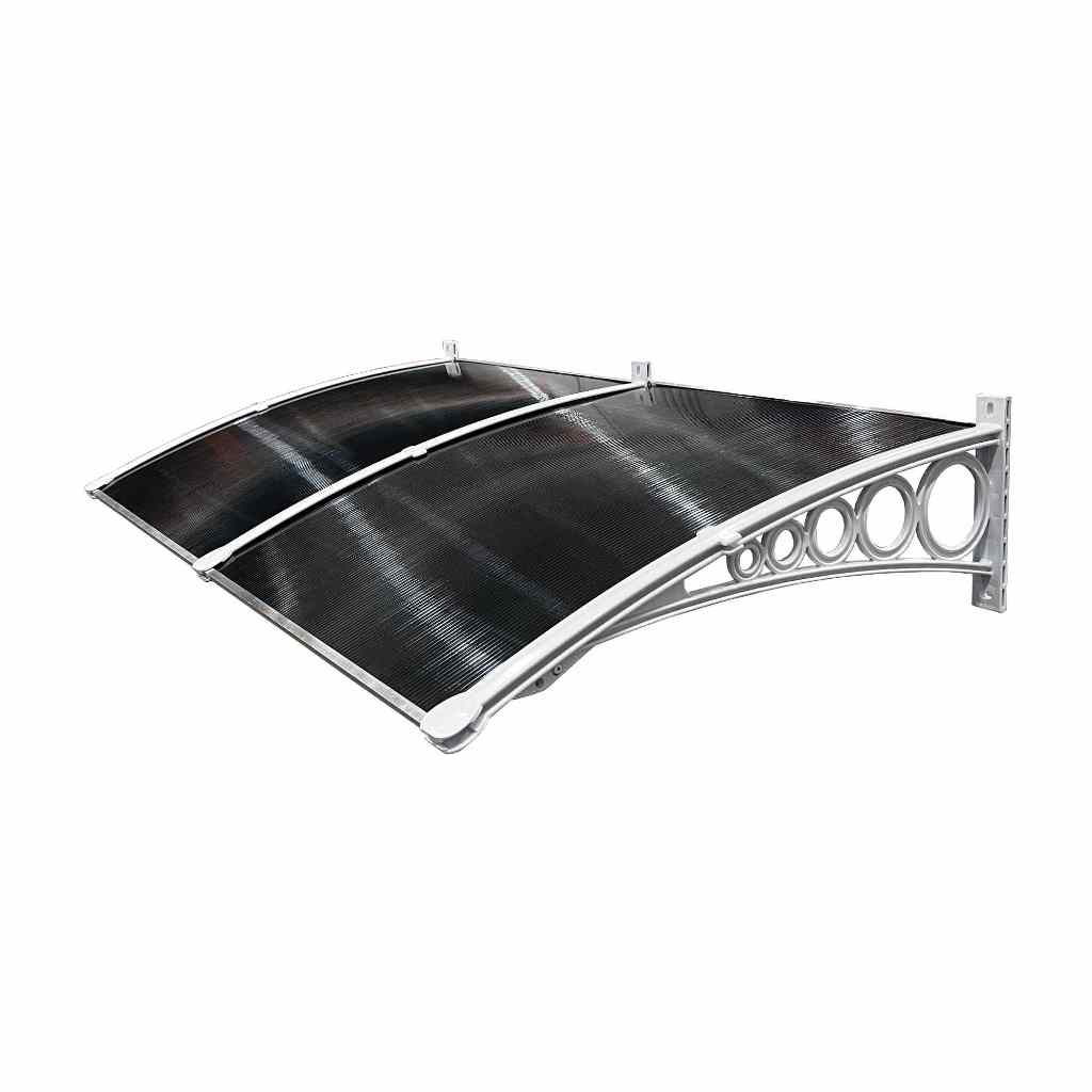 Toldo Policarbonato 1,40x0,70m - Cobertura para Portas e Janelas - Hastes em ABS