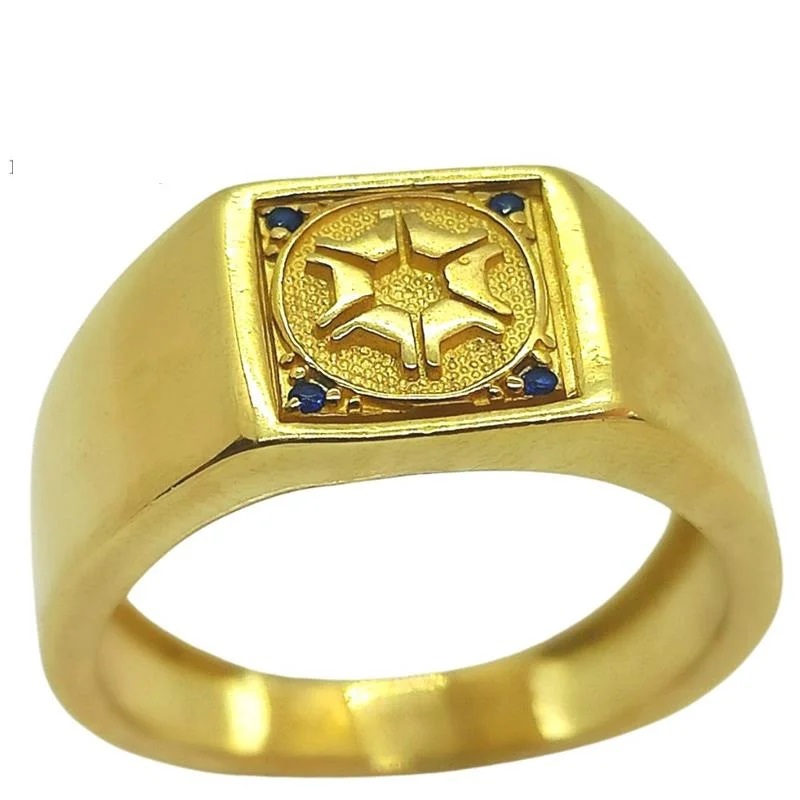 Anel De Formatura De Moeda Antiga Masculino Agronomia (Emblema em moeda)