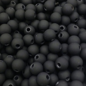 miçanga EMBORRACHADA COMUM 10 mm ( PRETO )