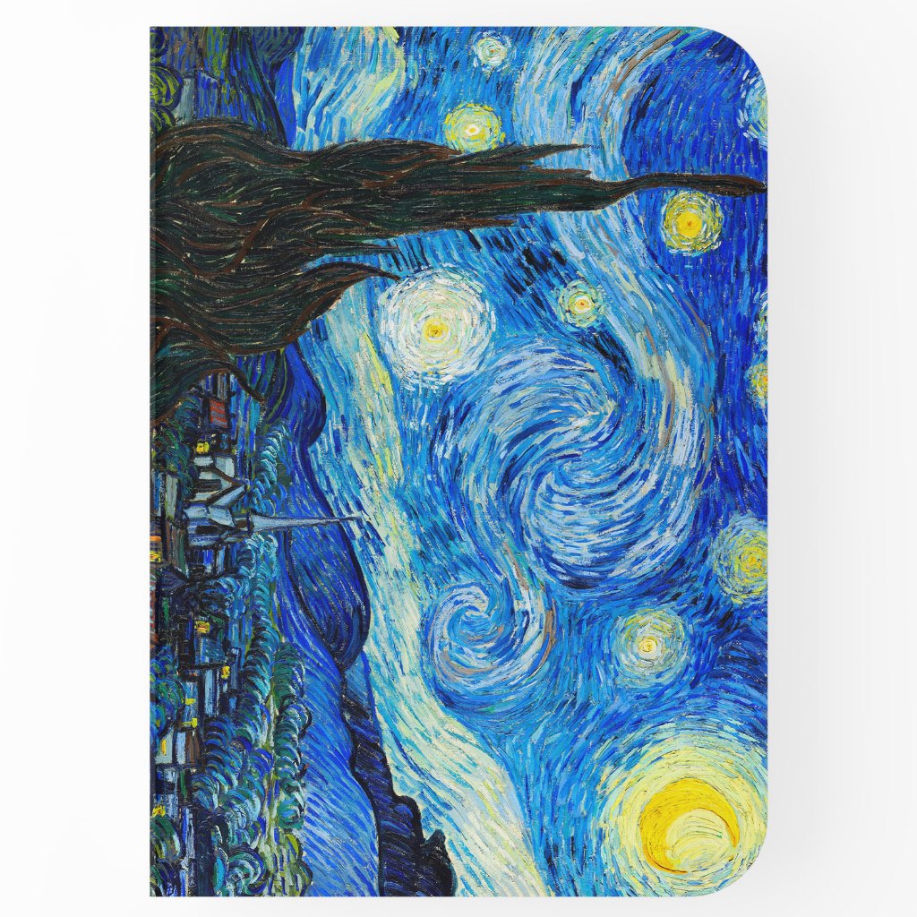 Caderno sem Pauta A5 Capa Flexível Papel Avena 80g - Van Gogh "Noite Estrelada"