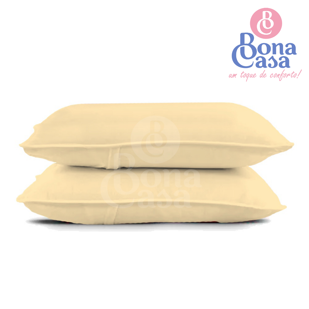 Fronha Avulsa Lisa 100% Algodão Com Viés Em Volta 2 Unidades em Oferta na Shopee