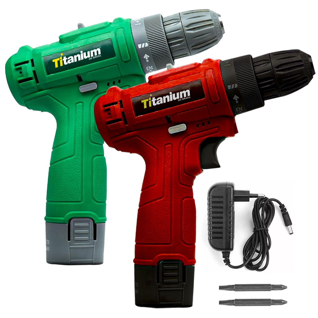 Parafusadeira Furadeira 12v Com Bateria Íon-litio Com Carregar Bivolt
