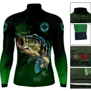 Camisa De Pesca Com Proteção Solar Uv50+ TUCUNARÉ 05 VERDE em Oferta na Shopee
