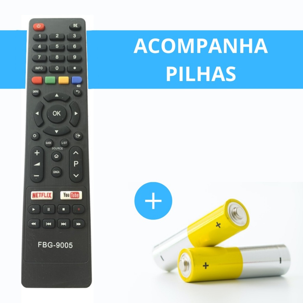 Controle Remoto TV Compatível Philco/Britânia FBG 9005 SMART com NETFLIX em Oferta na Shopee