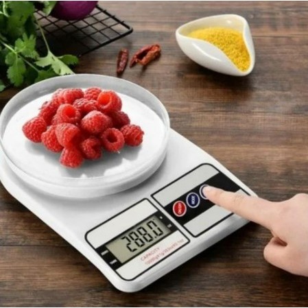 Balança Digital de Cozinha Confeitaria SF-400 Até 10 kg Escala 1 grama Alta Precisao 10kg Oferta Com Visor Digital