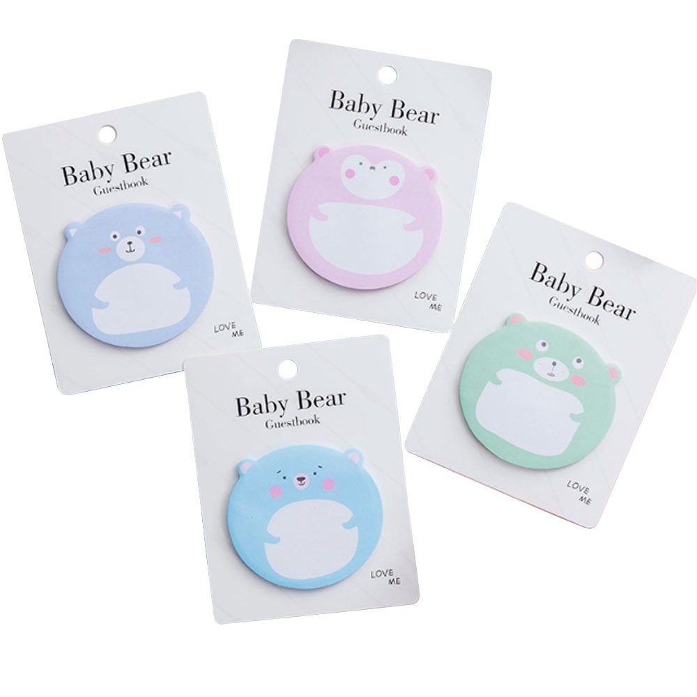 Notas Adesivas Sticky Note Ursinho Baby Bear Lembrete Adesivo Bloco Notas Autoadesivas Marca Páginas Urso Ursinho