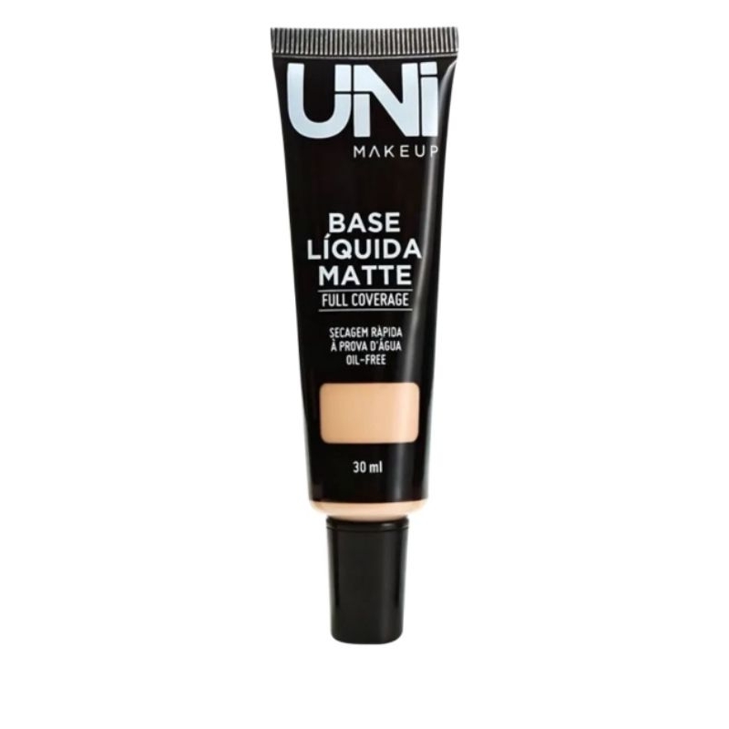 Base Líquida Matte Full Coverage - Uni MakeUp - Cor 1