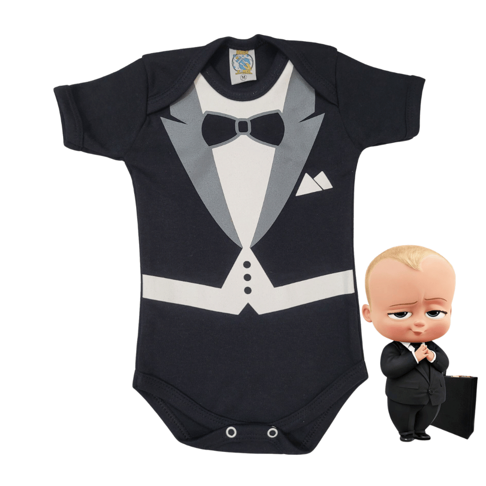 Body bebe/ Poderoso Chefinho/ Terno/ Temático/ Mesversário