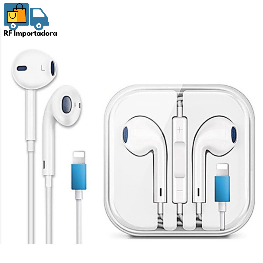 Fone De Ouvido Lightning Bluetooth/Entrada P2 Para Android/Iphone Com Fio Com Microfone em Oferta na Shopee