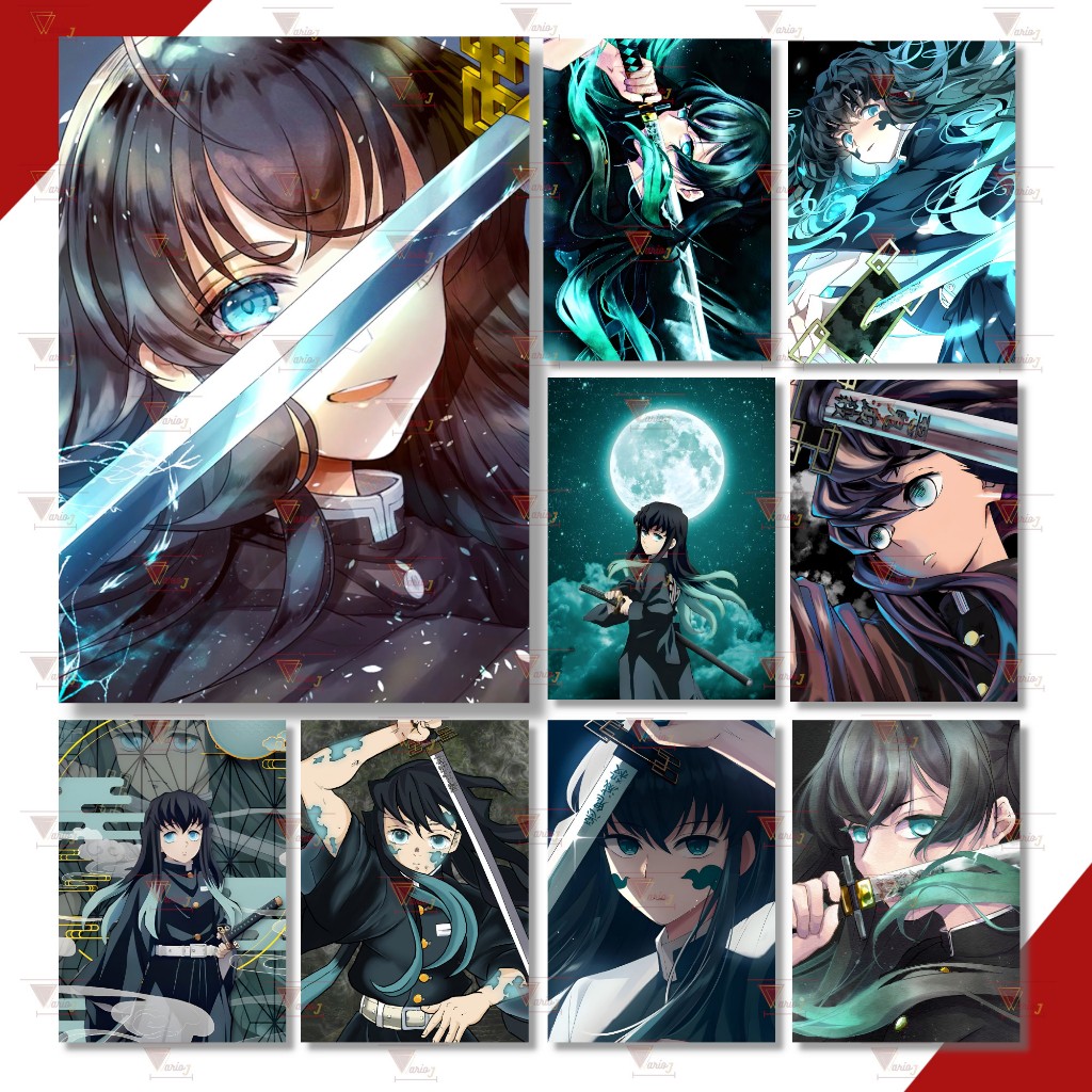 Pôster Adesivo Muichiro Tokito Pilar Da Nevoa Kimetsu no Yaiba Demon Slayer Qualidade Premium A4