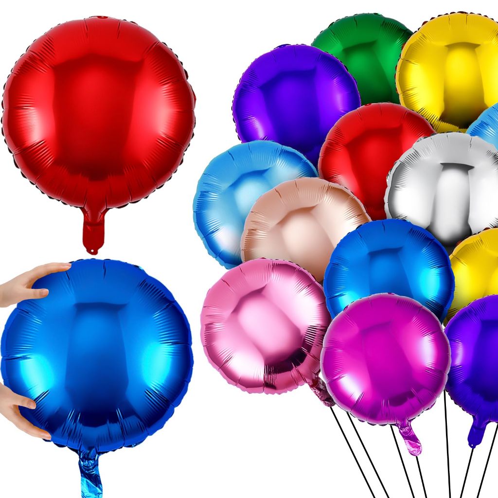 10 Balão Redondo Metalizado 45cm 18 Polegadas Festa Decoração C90315 em Oferta na Shopee