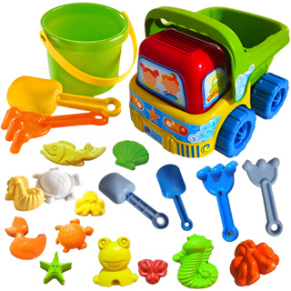 Kit Brinquedos Praia Baldinho Carrinho Pá Rastelo Forminhas Areia Piscina Crianças Presente em Oferta na Shopee