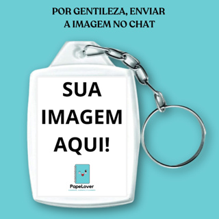 CHAVEIRO PERSONALIZADO frente e verso - Material acrílico, impressão HD em papel fotográfico, rápido envio. em Oferta na Shopee