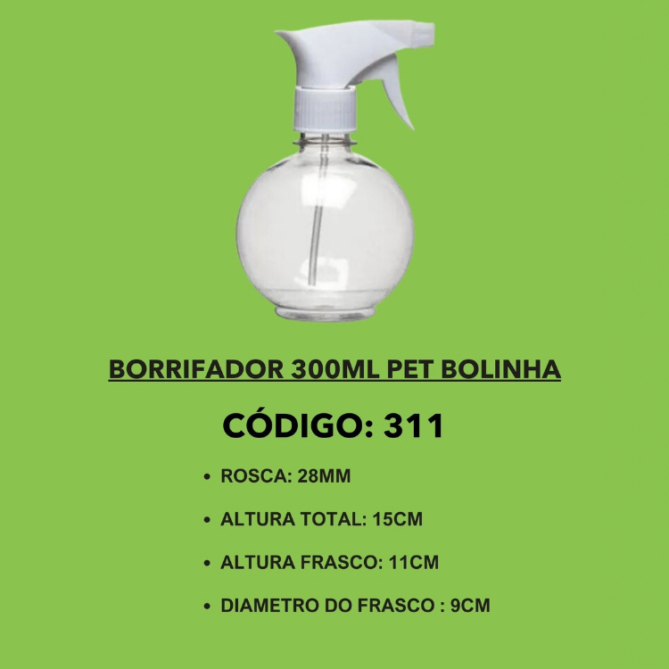 6 Borrifadores 300ml Bolinha transparente Gatilho Conjunto Completo cabelereiros