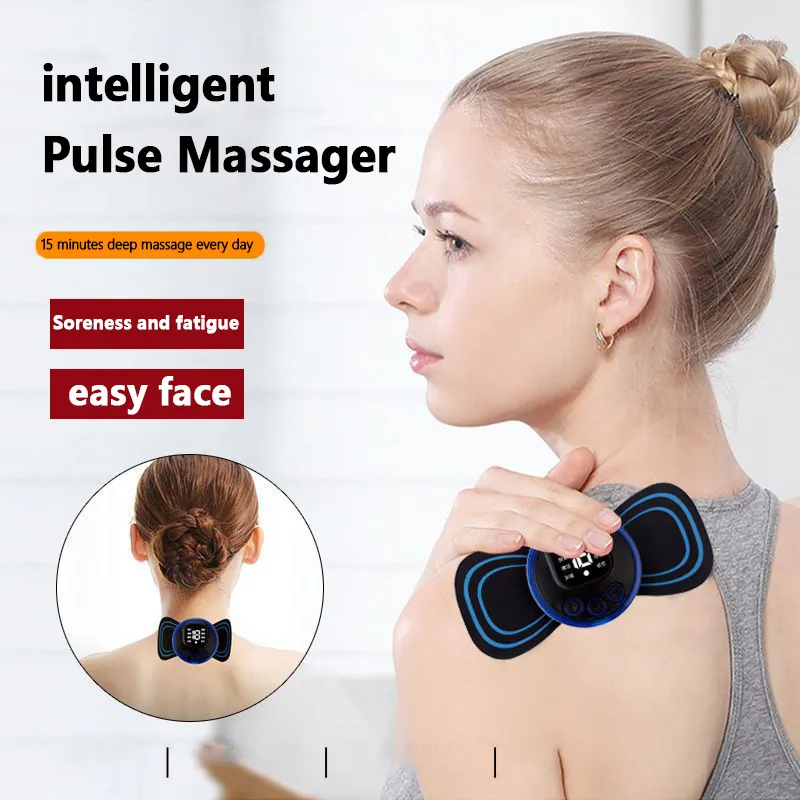 Pescoço Mini Massageador de Cervical Elétrico Portátil Alivia Dores Corpo