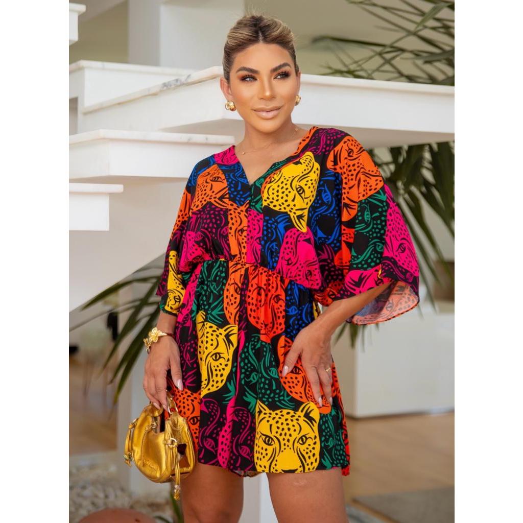 Macaquinho Feminino Inspiração Farm Estampado