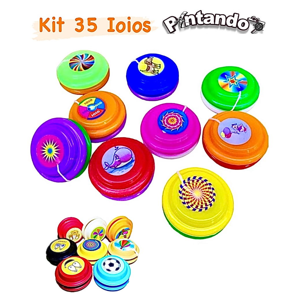 Kit 35 Ioios Brinquedo Infantil Diversas Cores Lembrancinha para Festas