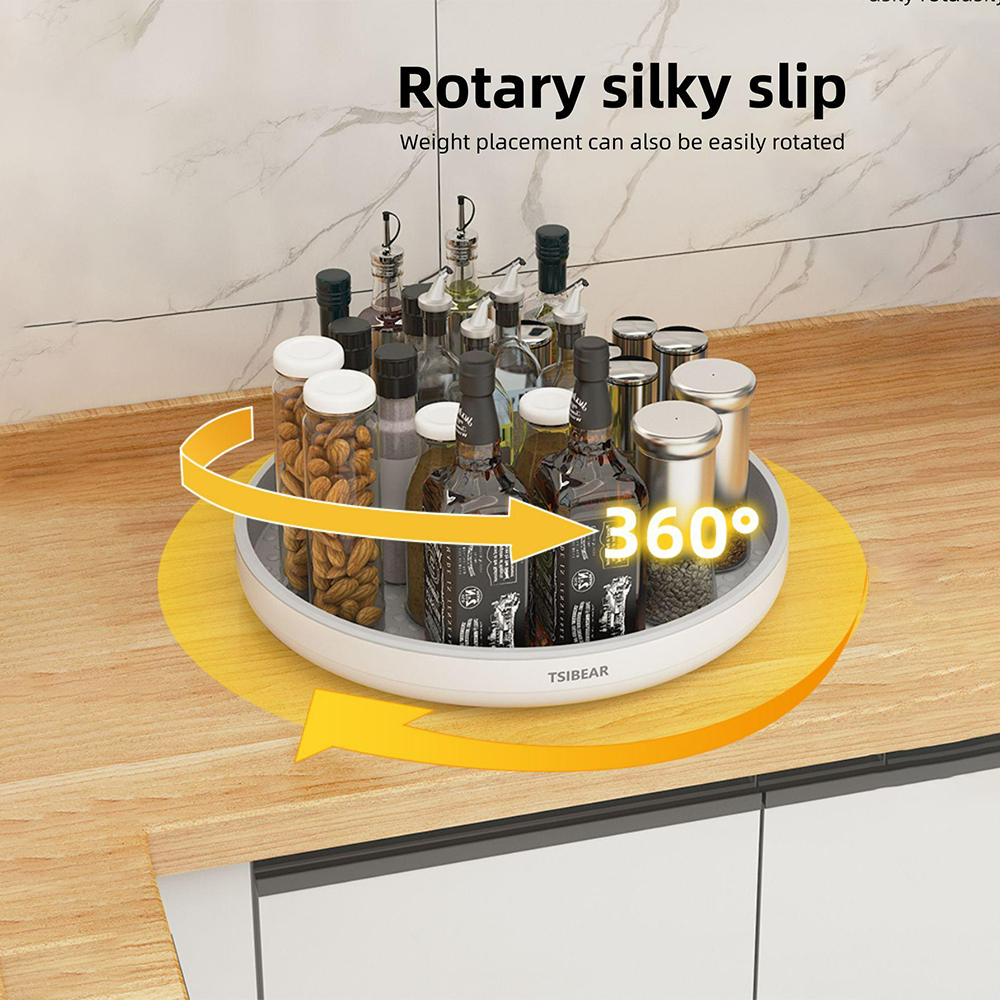 Organizador Giratório 360º Multiuso – Bandeja para Cozinha, Temperos, Frutas, Maquiagem, Banheiro e Quarto