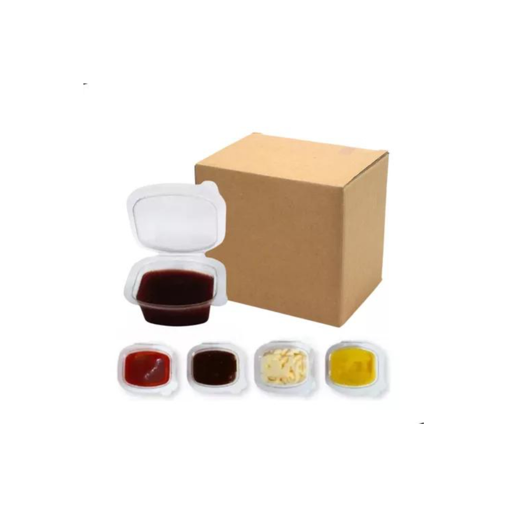 1000 Embalagem Pote para Molho 30ml com Tampa Conjugada Anti Vazamento em Oferta na Shopee