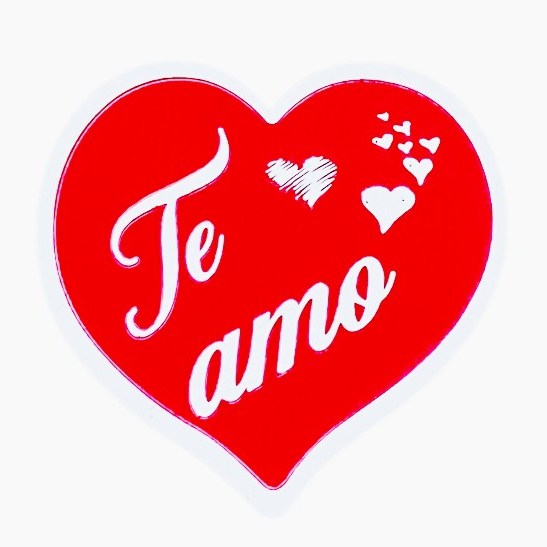 Etiquetas Coração "Te Amo" dia dos namorados em Oferta na Shopee