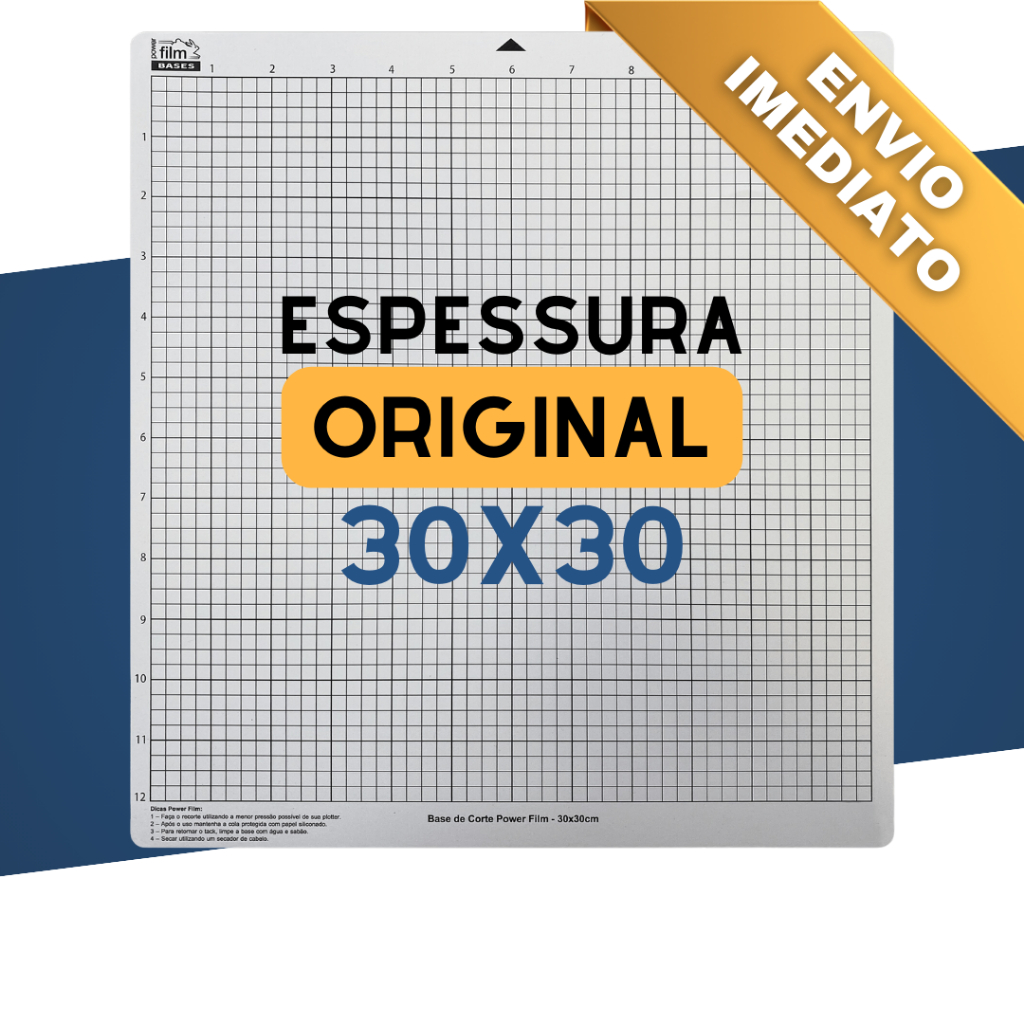 1 Base de Corte 30x30 Para Silhouette Cameo, Cameo 1 2 3 4, 4 Plus e 4 Pro - Versão Com Cola e Sem Cola - 0,40mm em Oferta na Shopee