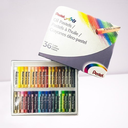 Giz Pastel Oleoso Estojo C/36 Cores Pentel Macio.