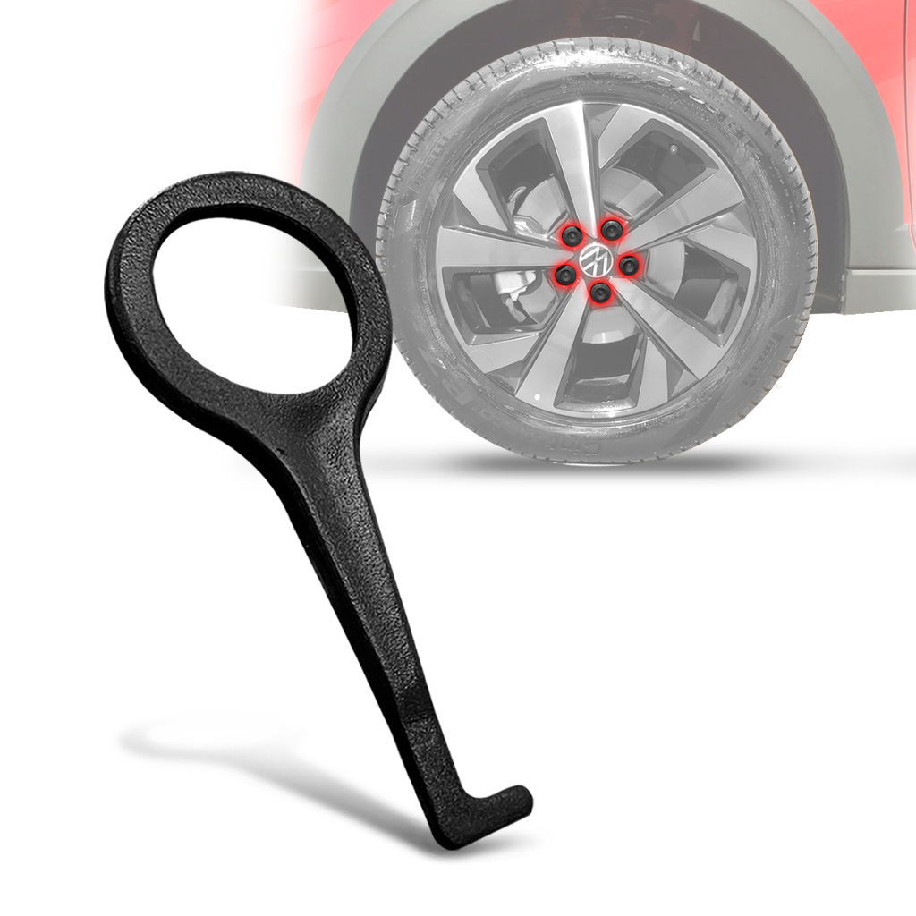 Chaveta P/ Remoção Capas Parafuso Antifurto Rodas Liga Leve Volkswagen Polo Up Virtus Nivus Fox Tcross