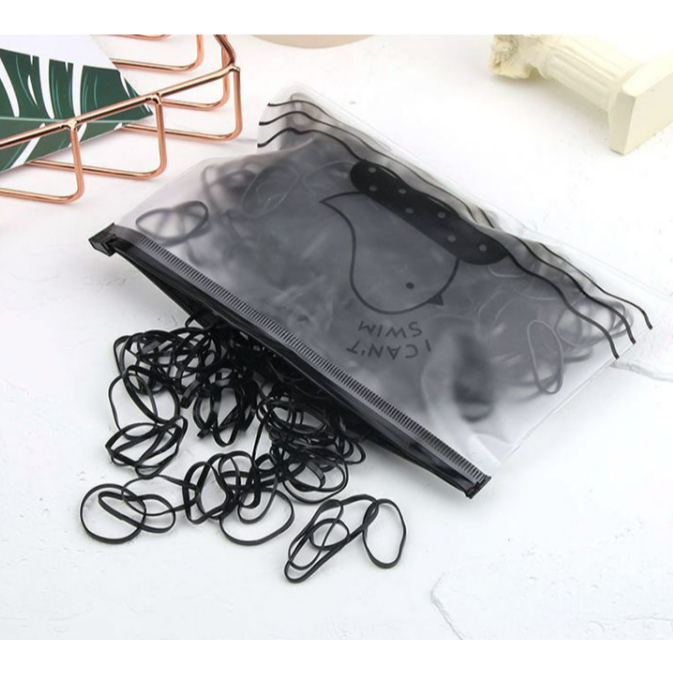 Elásticos Faixas De Cabelo Com Bolsa Contendo 500 Peças Ligas de Silicone