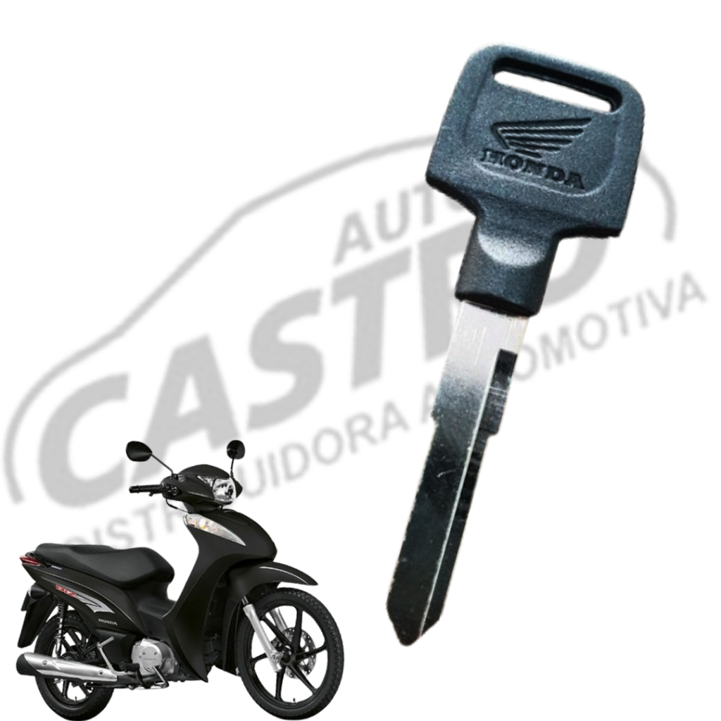 Chave Plástica Pvc Partida Ignição de Latão Honda Bis Pop