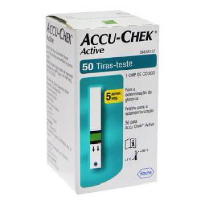 TIRAS ACCU-CHEK ACTIVE 50 UNID em Oferta na Shopee