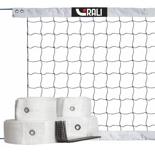 Kit Mult Esportes Rede 9,5x1 MT - P/ vôlei de praia, futevôlei - 4 Faixas + Marcação Quadra 8x16