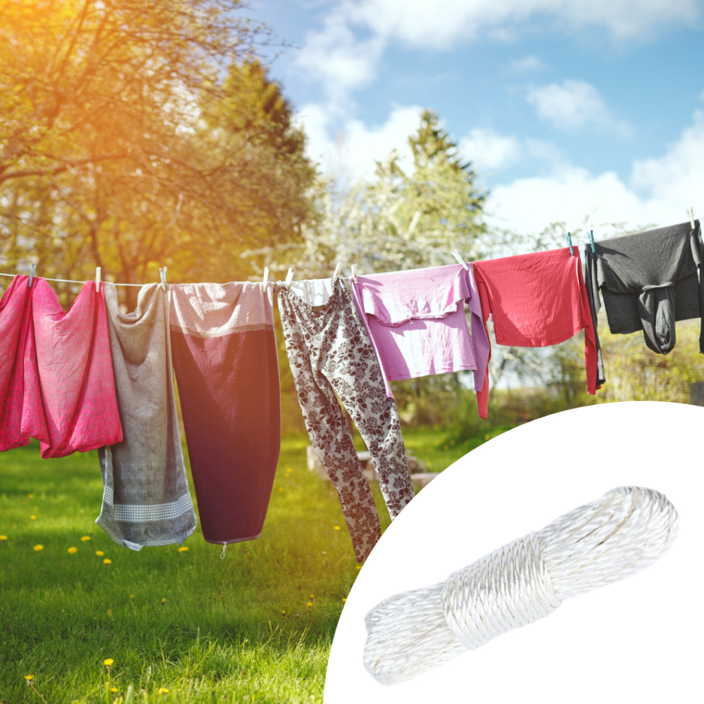 Corda Para Varal De Nylon 10m 20m 30 Metros Resistente Branco Para Casa Em Cozinha Banheiro Multiuso MIMI em Oferta na Shopee