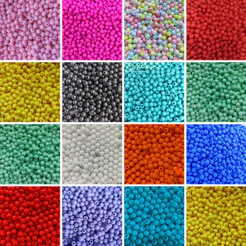 Miçanga Bola Bolinha Lisa Leitosa 6mm 200 pçs p/ artesanato em geral Colar Pulseira Tiara Chinelos