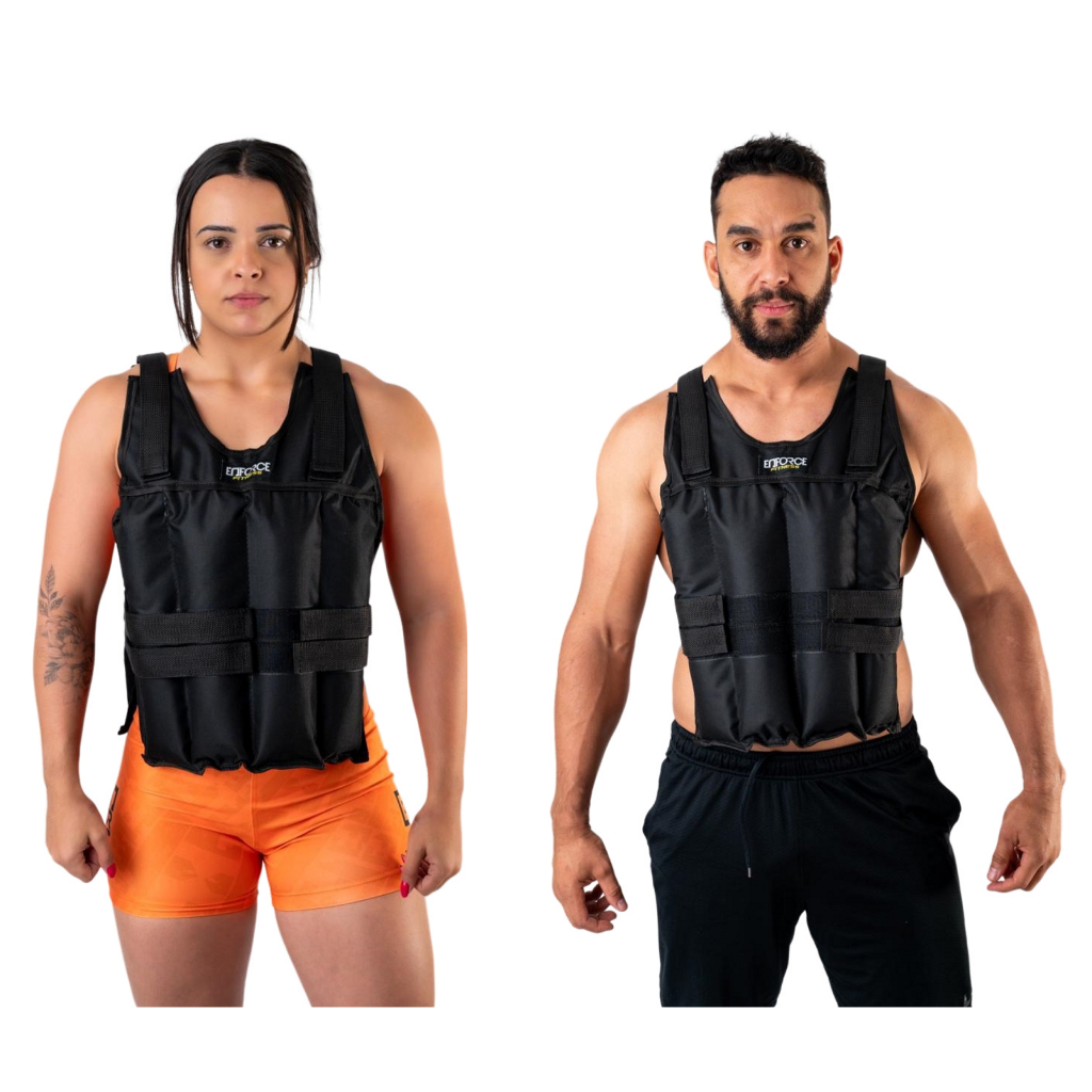 Colete De Carga Crossfit Funcional Ajustavel 20kg Academia Treino de força Agachamento Flexão