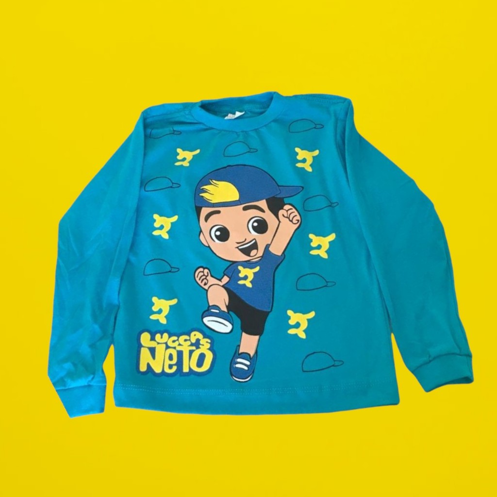 Camiseta Blusa Infantil Luccas Neto Lucas Manga Longa Frio Manga Cumprida