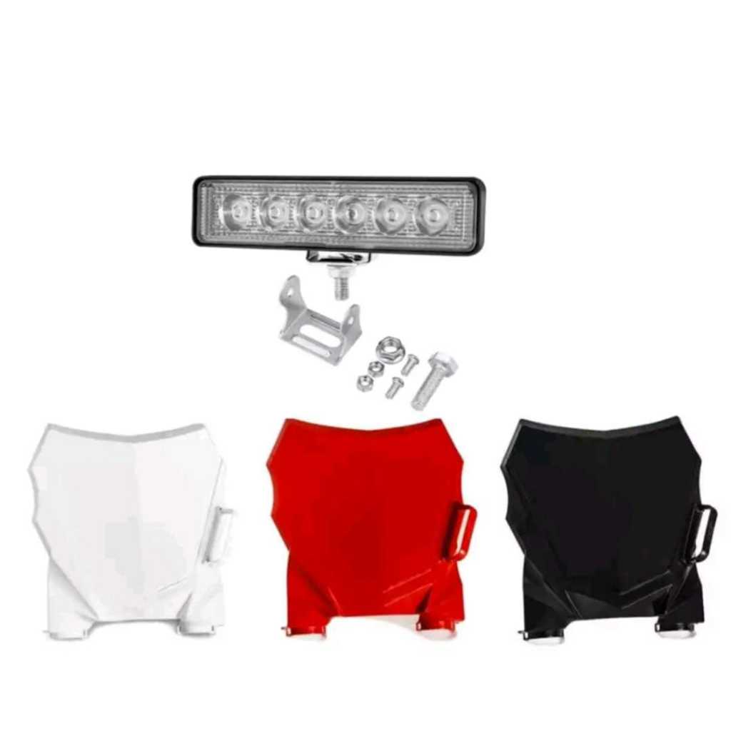 Number Plate Duo Amx Crf230 Xr + Mais Barra De Led forte