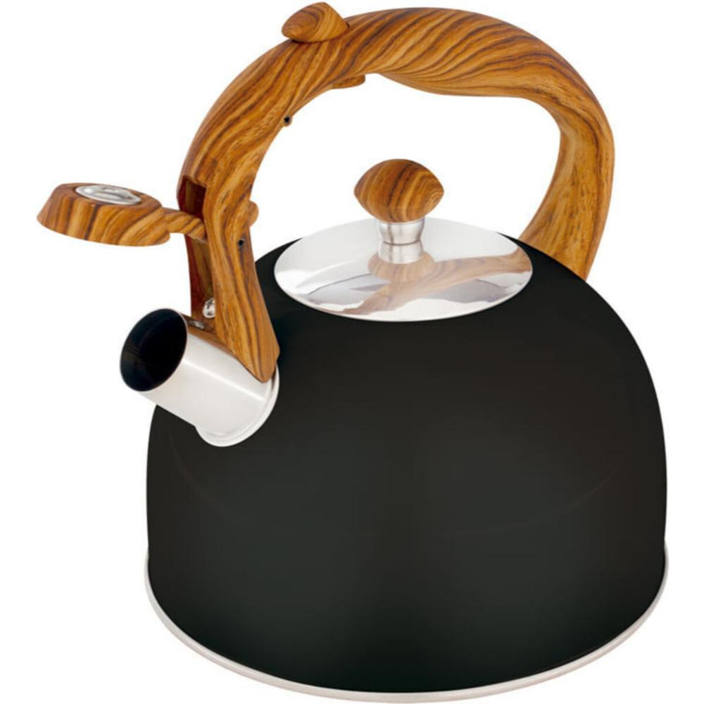 Chaleira Wood Mor 2,5 Litros Cabo Amadeirado Preta ou Bege Aço Inox em Oferta na Shopee