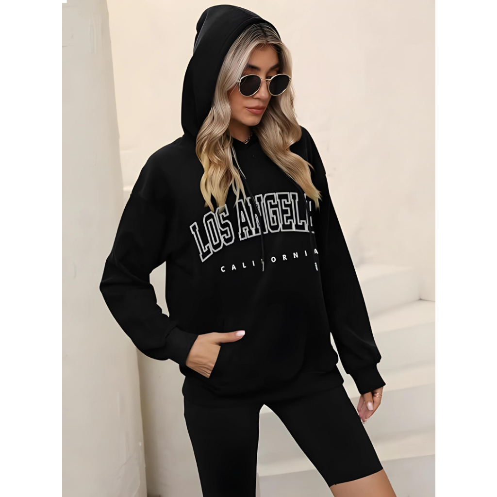 Moletom Feminino Los Angeles NY Blusa Feminina Estampada California