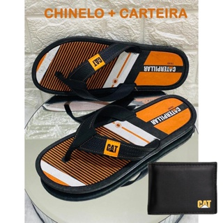 KIT Chinelo + Carteira Caterpillar de Dedo Anti-derrapante Macio Confortável CAT em Oferta na Shopee