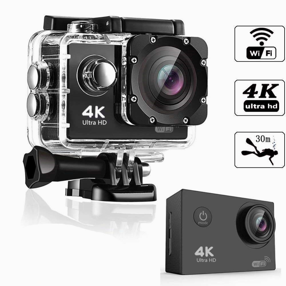 Câmera WIFI esportiva Full HD 4K à prova d'água