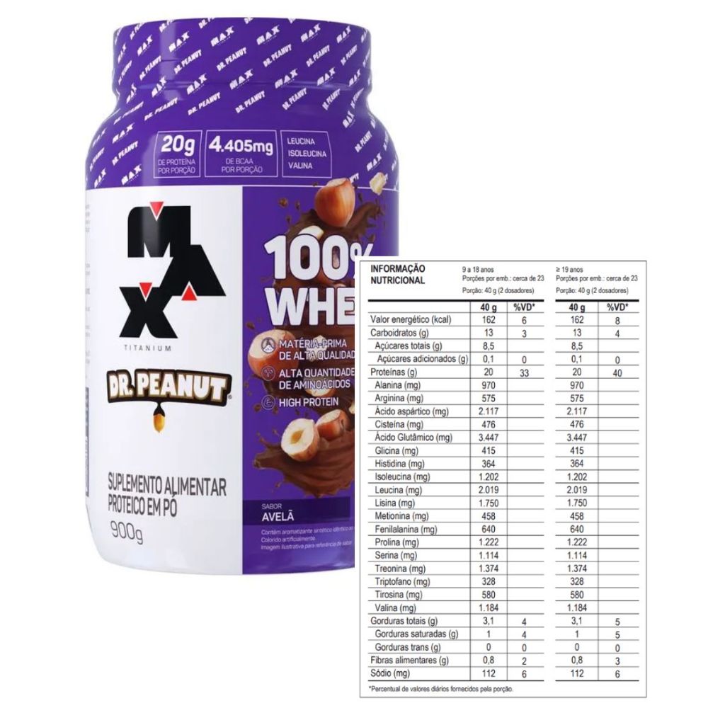 Whey 100% Dr Peanut - Max Titanium — imagem 2 de 2