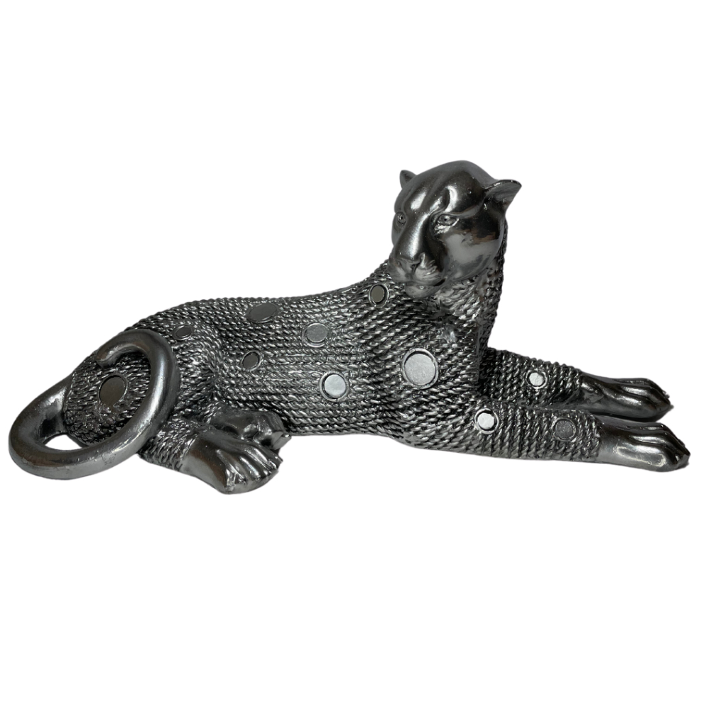 Leopardo Deitado Decoração Estante Prateleira Cores Variadas Em Gesso Grande em Oferta na Shopee