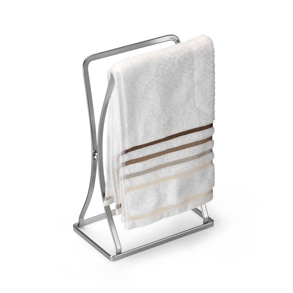 Porta Toalha De Bancada Pia Lavabo Retangular Duplo Cromado em Oferta na Shopee