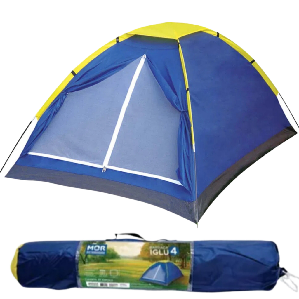 Barraca De Camping Iglu 4 Pessoas Mor Com Mosquiteiro em Oferta na Shopee