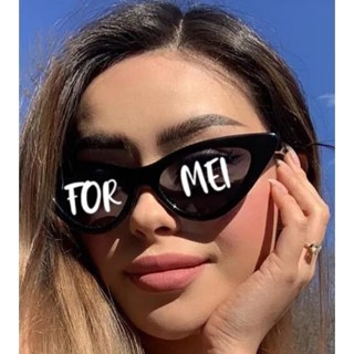 Óculos de sol gatinho blogueira cat personalizado com adesivo, para festa em Oferta na Shopee